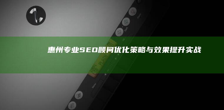 惠州专业SEO顾问：优化策略与效果提升实战指导